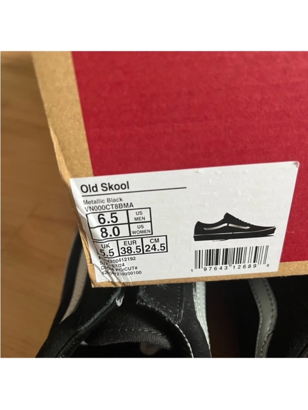 Vans Old Skool Metallic Black Women 8.0 US
